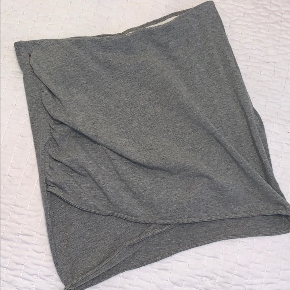 Faux Wrap Jersey Mini Skirt